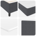 Cama con Somier  con Colchón&LED Gris Oscuro 200x200 cm Tela de Pana