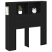 Cabecera de cama  Negro Roble 100x19x104.5 cm Hecha de Madera Elaborada