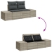 Juego de sofá para jardín  6 piezas Beige, Gris