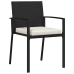 Conjunto de Comedor de Jardín de 7 Piezas de Ratan Negro