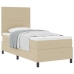 Cama con Box Spring  con Colchón Verde Claro Gris 100x200 cm Tela de Pana