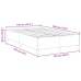 Estructura de Cama  Gris Oscuro 120x190 cm Tela de Corduroy