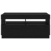 Mueble de TV  con luces LED en roble negro, 80x35x40 cm, de madera