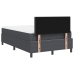 Cama con Box Spring  con Colchón Gris Oscuro 120x200 cm Tela de Corduroy