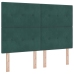Cama Box Spring  con Colchón Verde Oscuro 160x200 cm Terciopelo