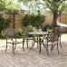 Conjunto de Comedor de Jardín de 5 Piezas de Bronce de Aluminio Fundido