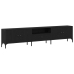 mueble de TV  con cajón negro de roble 200x25x44 cm de madera elaborada