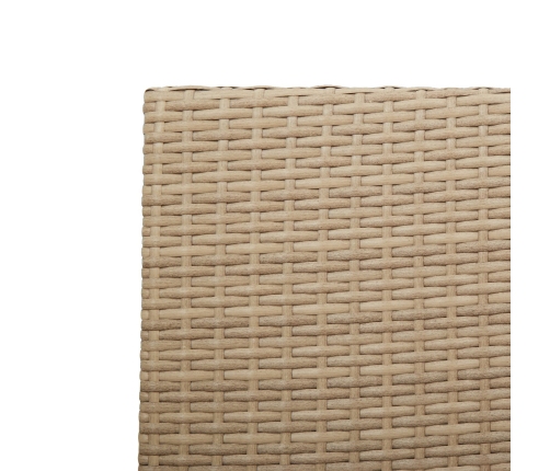 Sillas de jardín apilables  con cojines, 2 piezas, Beige, Ratán