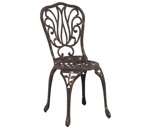 Set de Bistro de Jardín de 3 Piezas  en Aluminio Fundido Bronce