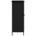 Aparador  Roble Negro 70x30x80 cm Madera Ingenierizada y Acero