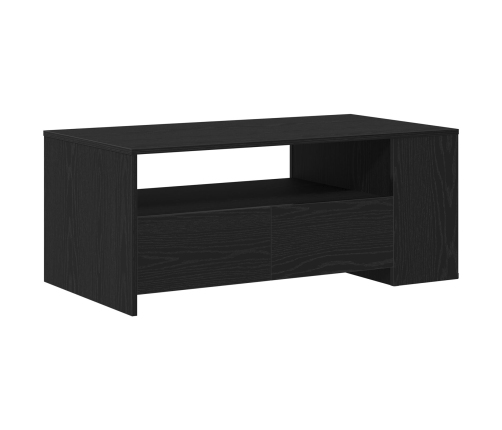 Mesa de Café de Roble Negro 102x55x43.5 cm Hecha de Madera Ingenierizada