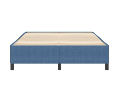 Estructura de Cama Azul 140x190 cm de Tela de Pana