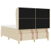 Cama con somier y colchón  Crema 140x190 cm Tela