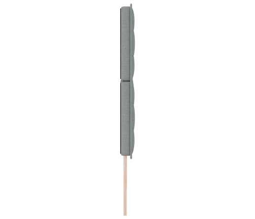 Cabecero LED Diseño Líneas Gris Claro 90 cm Tela