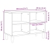 Gabinete de TV  Roble Artesanal 69.5x30x50 cm Madera Elaborada