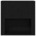 Alto Buffet Set de 2 Roble Negro Madera Elaborada