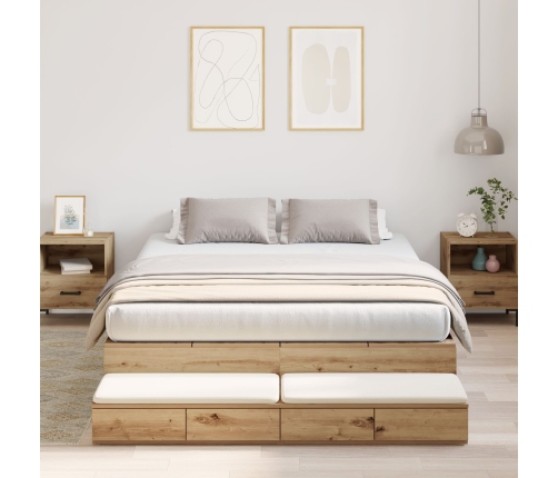Cama de Almacenamiento  Marrón Madera elaborada 140 x 190 x 31.5 cm