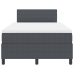 Cama con Box Spring  con Colchón Gris Oscuro 120x200 cm Tela de Corduroy