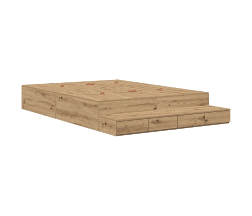 Cama de Almacenamiento  Marrón Madera elaborada 140 x 190 x 31.5 cm