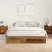 Estructura de Cama Madera Recuperada Madera de Roble Sólido