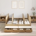 Cama de Almacenamiento  Marrón Madera elaborada 140 x 190 x 31.5 cm