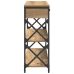Mesa Consola  de Roble Artesanal 100x28x75 cm Madera Ingenierizada y Acero