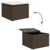 Conjunto de Comedor de Jardín  6 Piezas Marrón Ratán sintético