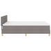 Cama Box Spring  con Colchón y LED Taupe 140x190 cm Tela