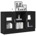 Mueble Auxiliar Roble Negro Madera de calidad y vidrio Mediano