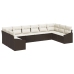 Set de Sofá de Jardín  Set de 10 Beige Ratan Banco de Jardín