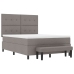 Cama con Box Spring con Colchón y Banco Taupe 140x190 cm Tela