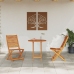 Juego de Bistro Plegable de 3 Piezas en Madera Maciza de Acacia