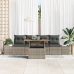 Conjunto de Sofá de Jardín  Set de 5 Gris, Marrón (Ratan)
