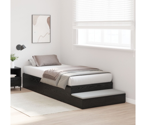 Estructura de Cama de Almacenamiento  Roble negro Madera elaborada