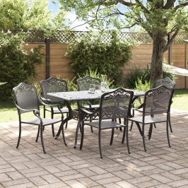 Set de 4 Negro Aluminio Fundido 150x90x72 cm