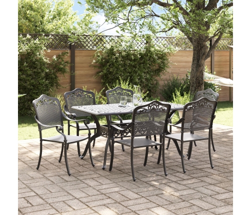 Set de 4 Negro Aluminio Fundido 150x90x72 cm