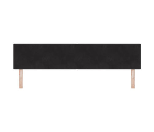 Cabecero  Botoné Negro 200 cm Terciopelo