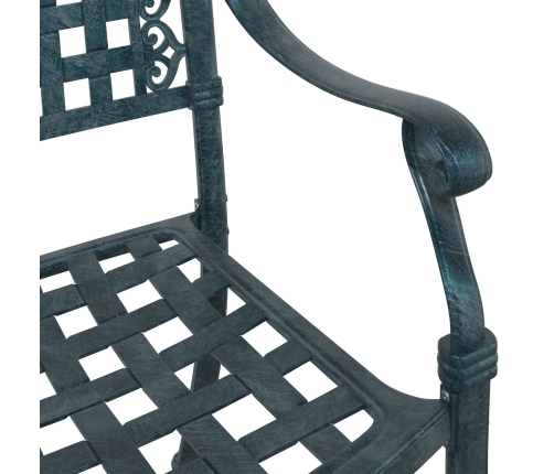 Sillas de Jardín  2 pcs Verde de Aluminio Fundido