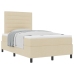 Cama con base de resortes  con colchón crema 120x200 cm Tela