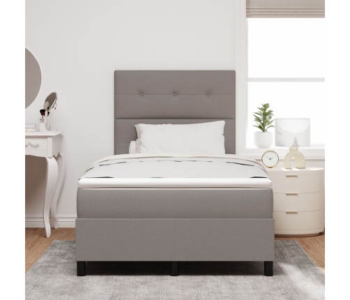 Cama con Somier  con Colchón Taupe 120x200 cm Tela