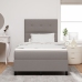 Cama con Somier  con Colchón Taupe 120x200 cm Tela