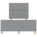 Estructura de Cama Gris Claro 120x200 cm Tela