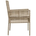 sillas de jardín  2 pcs con cojines beige de ratán
