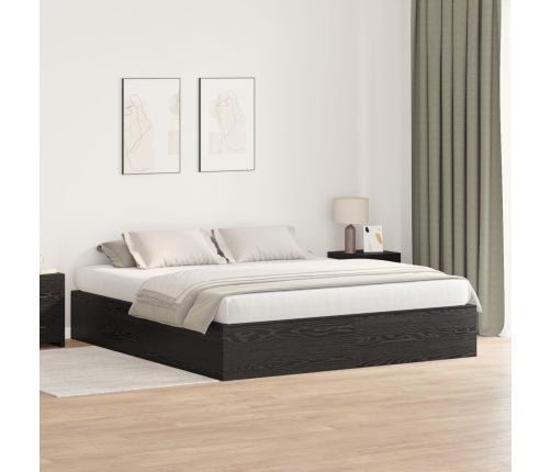 Cama con almacenamiento  Marco Negro Roscado 180x200 cm
