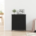 Aparador  Roble Negro 70x30x80 cm Madera Ingenierizada y Acero
