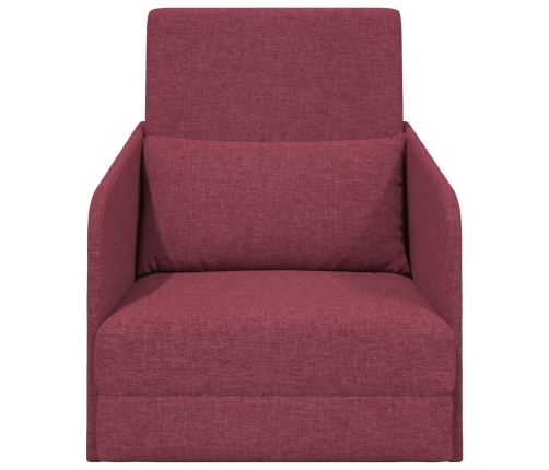 Sofá cama de suelo  2 en 1 Rojo Vino 65x80x83 cm Tela