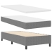 Cama con Base Tapizada  con Colchón Gris Claro 90x200 cm Tela de Terciopelo