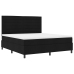 Cama Box Spring  con Colchón Negro Súper King Tela