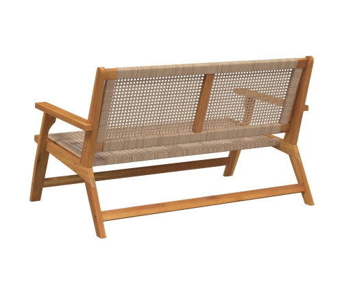 Banco de Jardín  Beige 122x76x73.5 cm Madera de Acacia