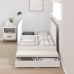 Marco de cama con almacenamiento  Blanco Madera compacta